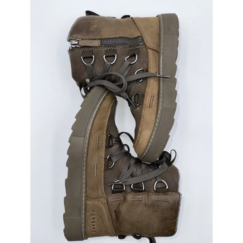 Forsake Lucie Boot Brown Waterproof Leather Size 6.5 Outdoor Sneaker Side Zip